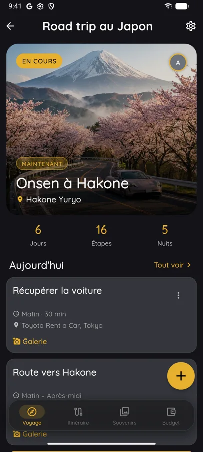 L'aperçu du voyage : ce qui se passe aujourd'hui, en premier