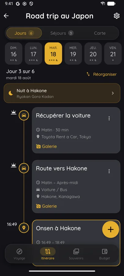 L'itinéraire, lu jour par jour